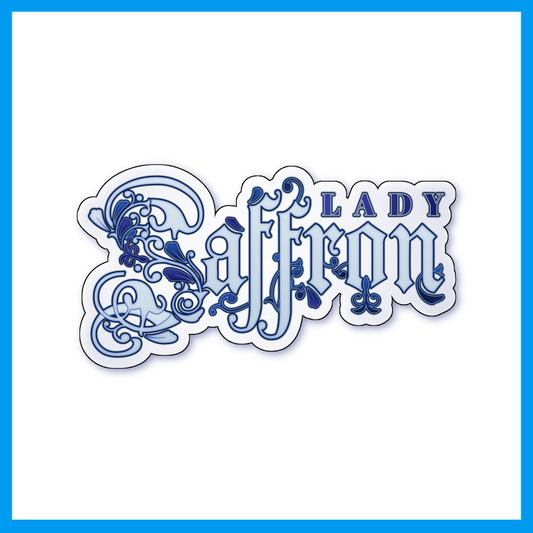 Lady Saffron Logo Sticker