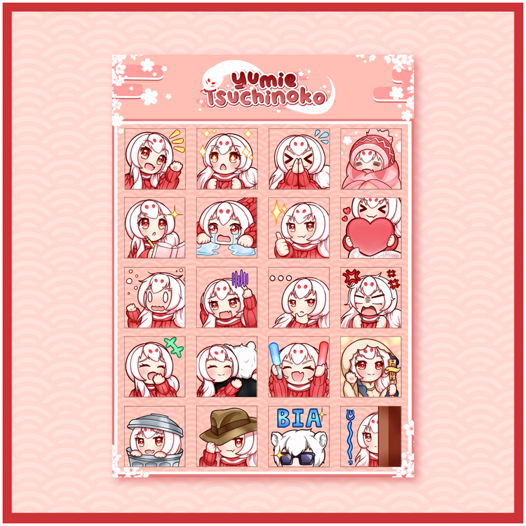 Yumie Emote Sticker Sheet